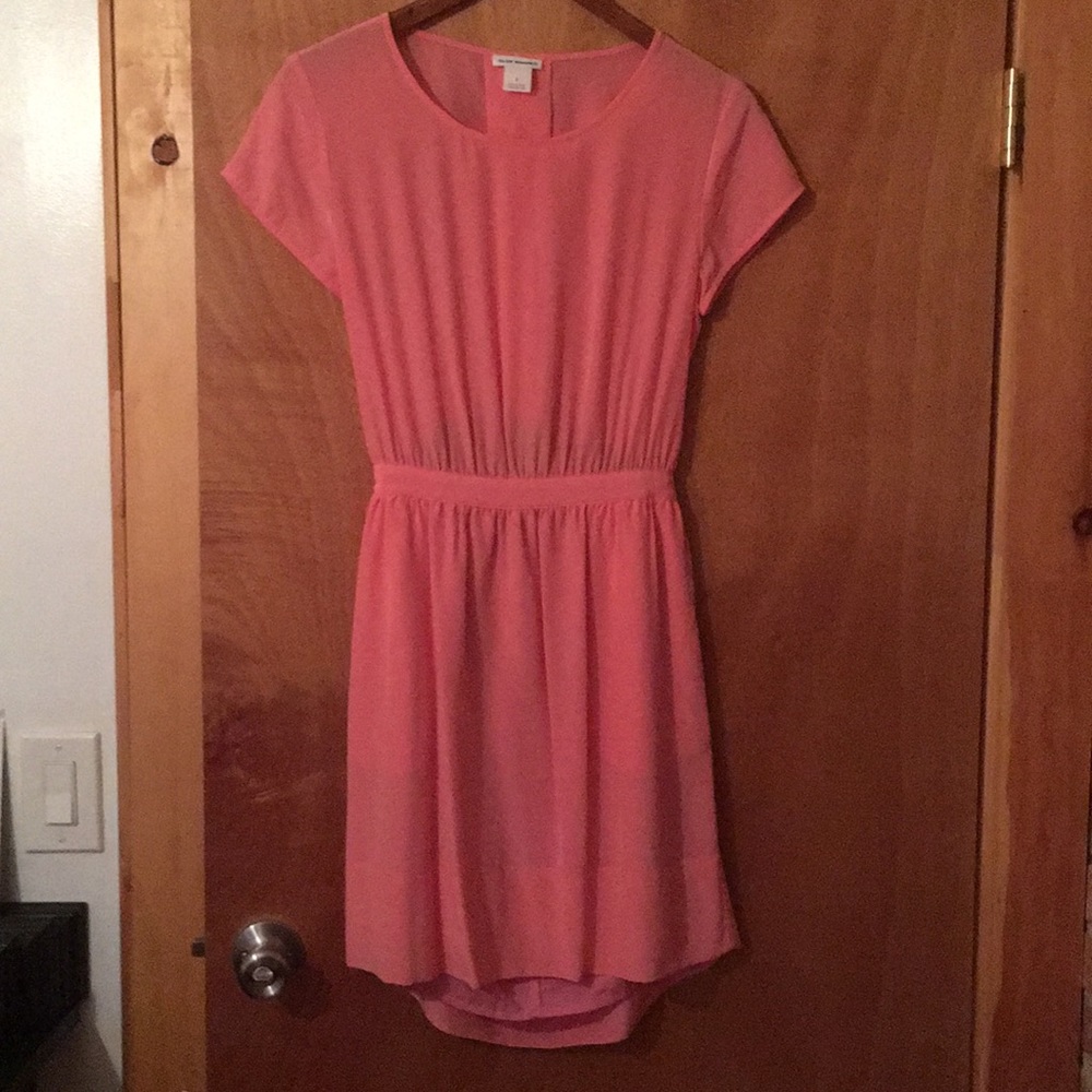 Pink open backed silk Club Monaco dress